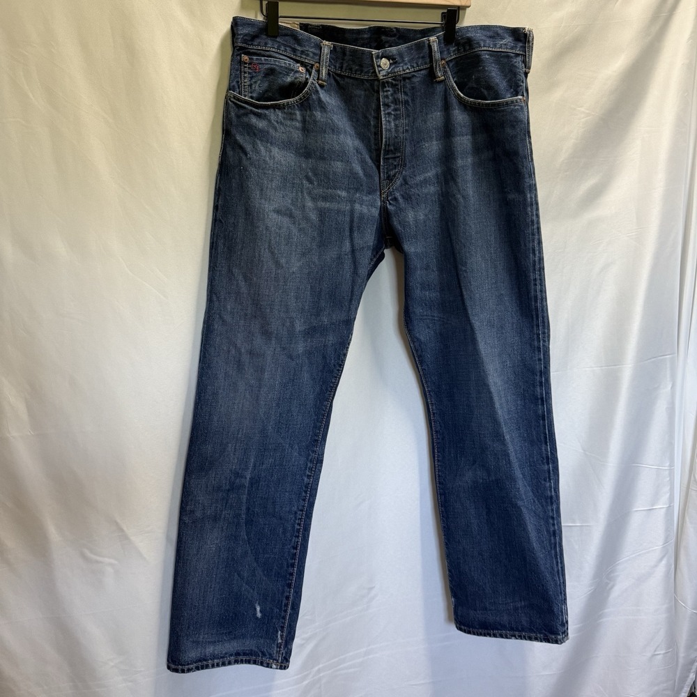 MENS POLO RALPH LAUREN CLASSIC 867 STRAIGHT BLUE‎ DENIM JEANS SIZE 38 X 30 EUC - Picture 2 of 12